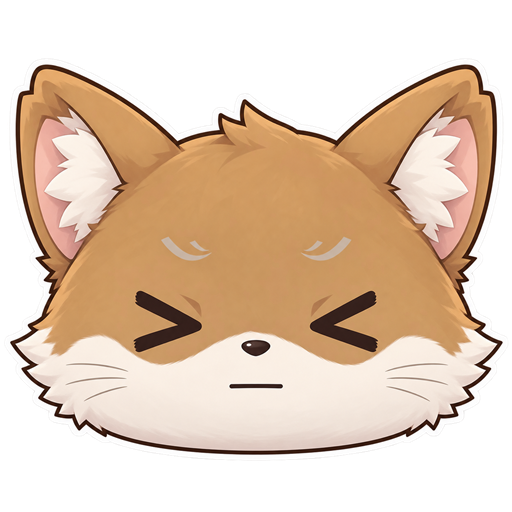 The ShibaCat mascot: a cream-and-orange shiba cat with happily closed eyes
